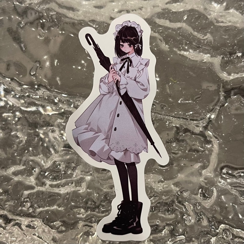 5/$10 Waterproof Vinyl Sticker Anime Girl Maid Uniform